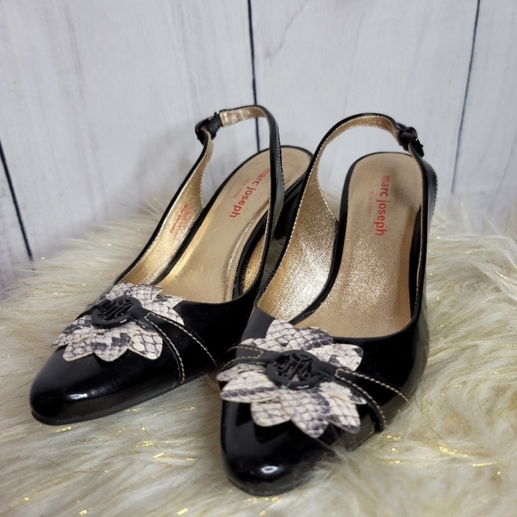 Marc Joseph Daffodil Patent leather slingback pump - Picture 6 of 9